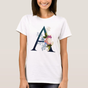 Camiseta Rico Floral Monograma - Letra A