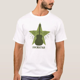 Camiseta Rico guitarra, guitarra, espirra masculina, verde