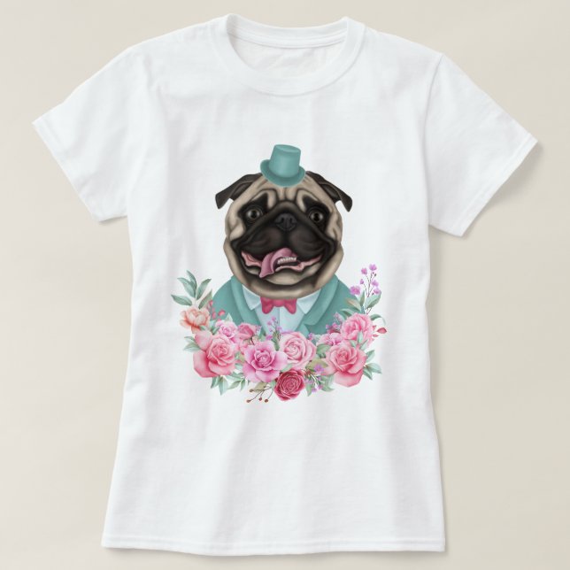 Camiseta Rico Pug (Frente do Design)