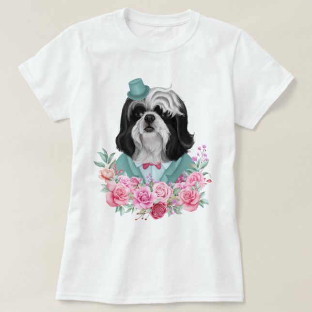 Camiseta Rico Shih Tzu (Frente do Design)