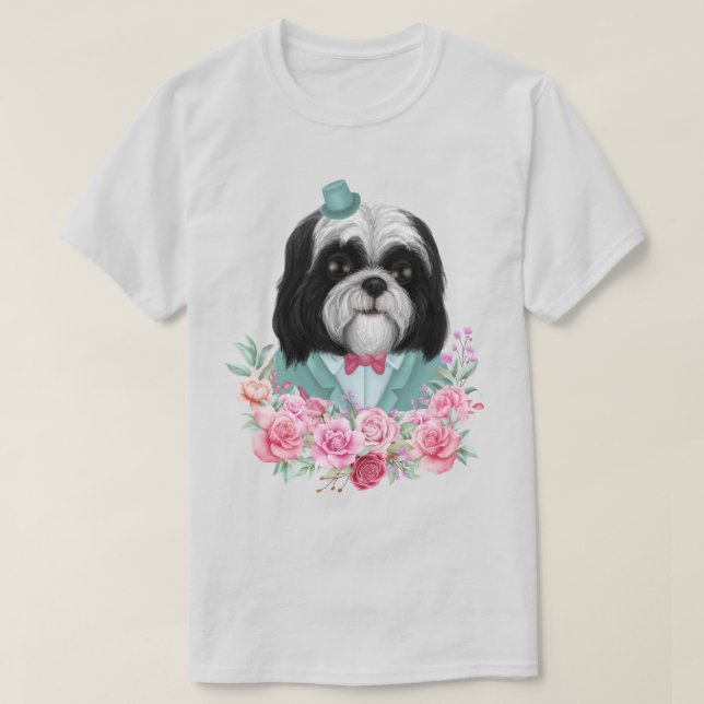 Camiseta Rico Shih Tzu (Frente do Design)