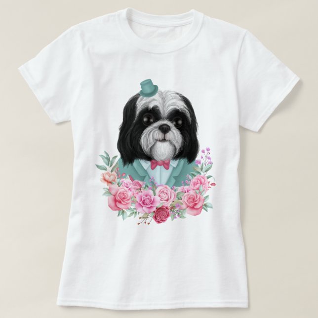 Camiseta Rico Shih Tzu (Frente do Design)