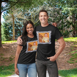 Camiseta Rico Silver Frame Adicionar Foto Aqui Unisex