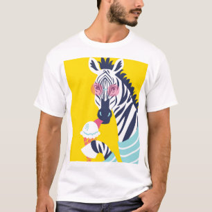 Camiseta Rico Zebra: Óculos-Sol Rosa Vintage.
