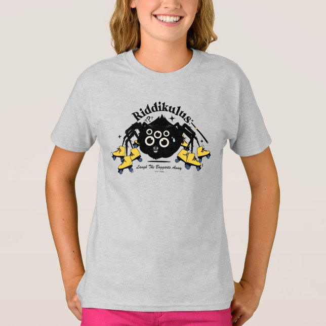 Camiseta Riddikulus - Afugente os Boggarts com Riso (Frente)
