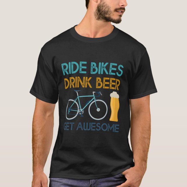 Camiseta Ride Bikes Beba Cerveja Adquira Incrível Cicologis (Frente)