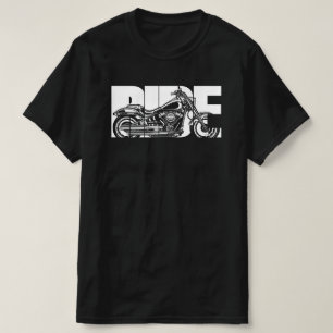 Camiseta Ride Bold - Presente do Biker de Motocicleta Retro