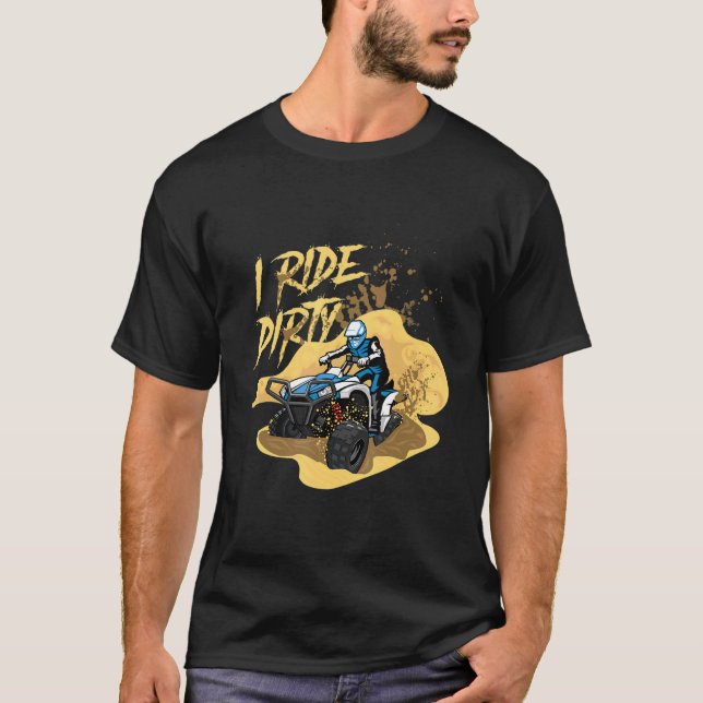 Camiseta Ride Dirty Quad Rider Atv Esportes Extreme Offload (Frente)