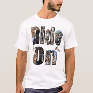 Camiseta Ride On, Logotipo De Imagem De Moto,