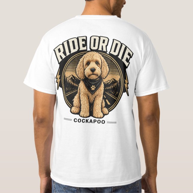 Camiseta Ride or Die Cockapoo – Presente para dono (Verso)