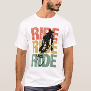 Camiseta Rider de Ciclo de Vintagem de Ride