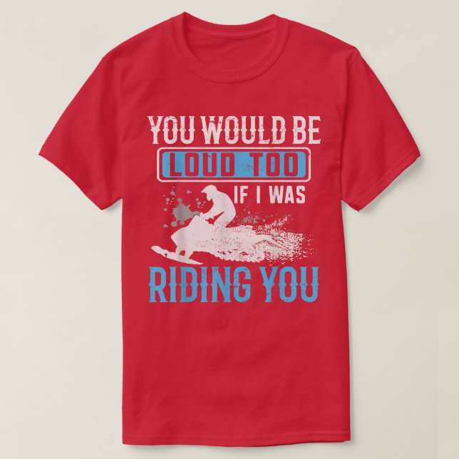 Camiseta Rider Snowmobile Yu Seria Alto Muito Engraçado Sno (Frente do Design)