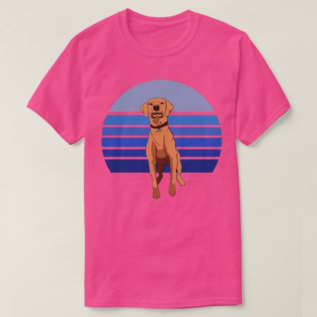 Camiseta Ridgeback de Cachorro Retro Azul (Frente do Design)