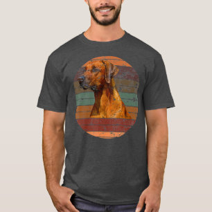 Camiseta Ridgeback Dog Gift Retro Sunset