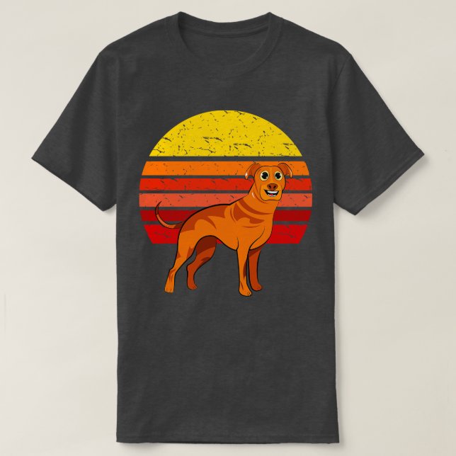 Camiseta Ridgeback Dog Retro (Frente do Design)