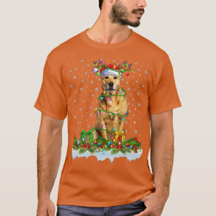 Camiseta Ridgeback Dog Santa Hat Reindeer Christm