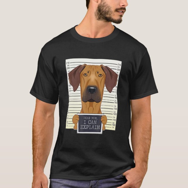 Camiseta Ridgeback Engraçado Ridgeback Mãe I Ridgebac Rhode (Frente)