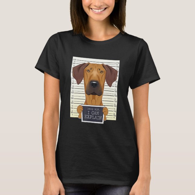 Camiseta Ridgeback Engraçado Ridgeback Mãe I Ridgebac Rhode (Frente)