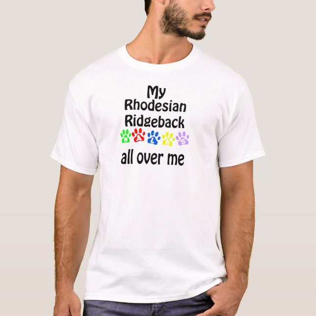 Camiseta Ridgeback Rhodesian Walks Design (Frente)