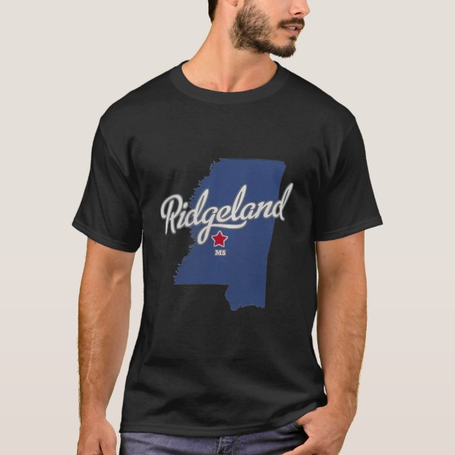 Camiseta Ridgeland Mississippi Ms Map (Frente)