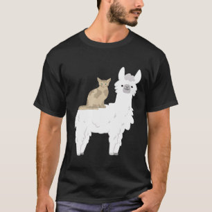 Camiseta Ridículo Gato Andando Llama Alpaca Amante de os a