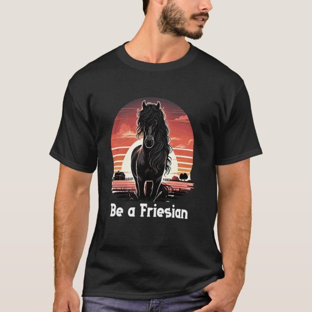 Camiseta Ridin Cavalo Frísia Soberano (Frente)