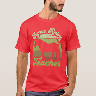 Camiseta Ridingeacher Equestrian Rider Retro