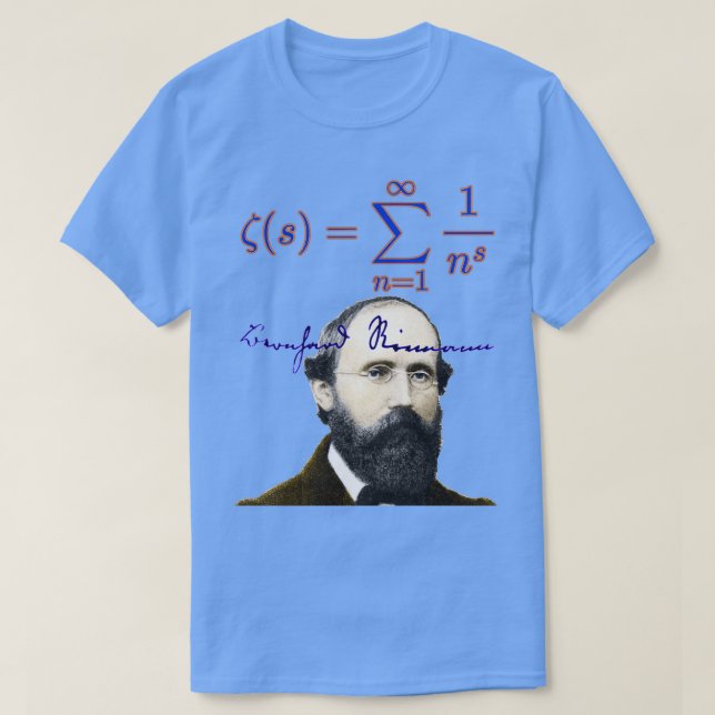 Camiseta Riemann zeta function  (Frente do Design)