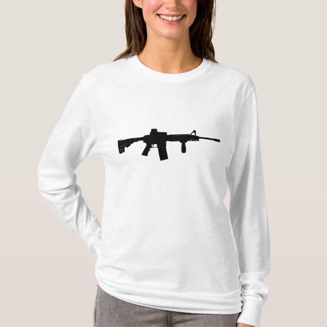 Camiseta Rifle preto AR-15 (Frente)