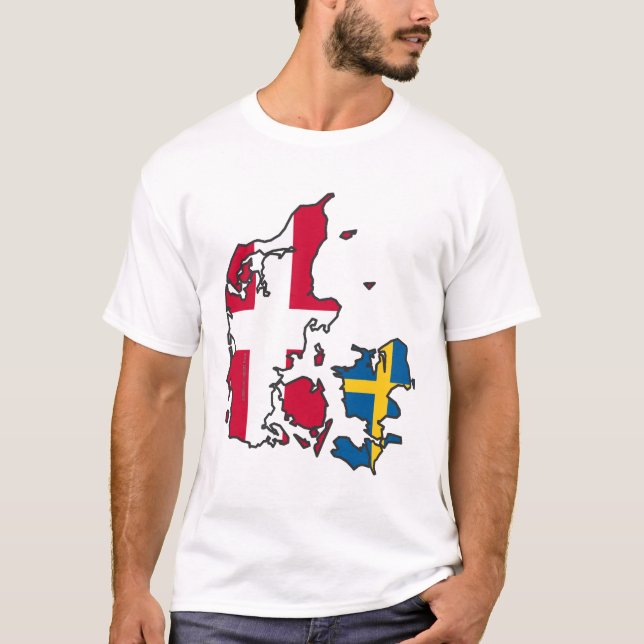 Camiseta Rigtige Danmark de Jylland & de Fyn - de Det (Frente)