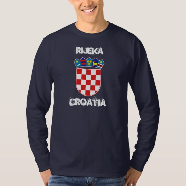 Camiseta Rijeka, Croácia com casaco de armas (Frente)