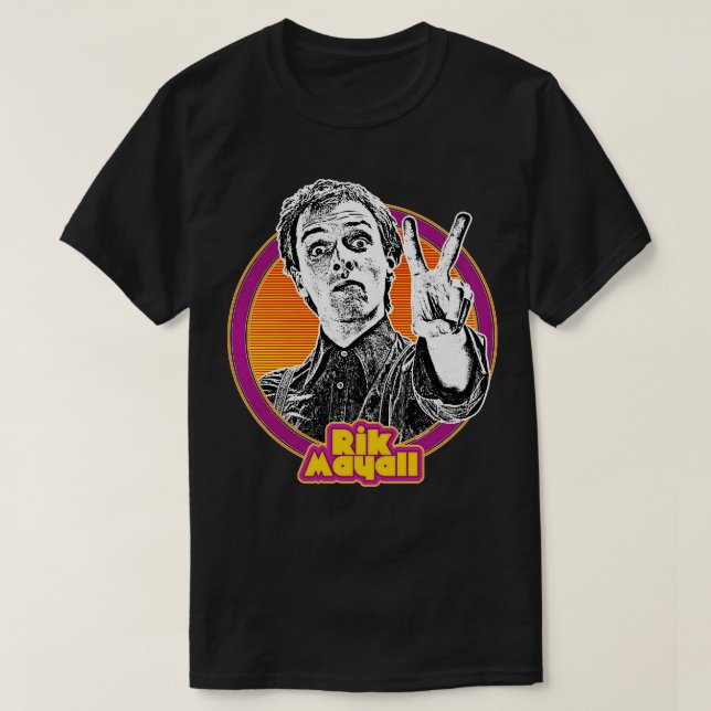 Camiseta Rik Mayall - Design do ventilador traseiro (Frente do Design)