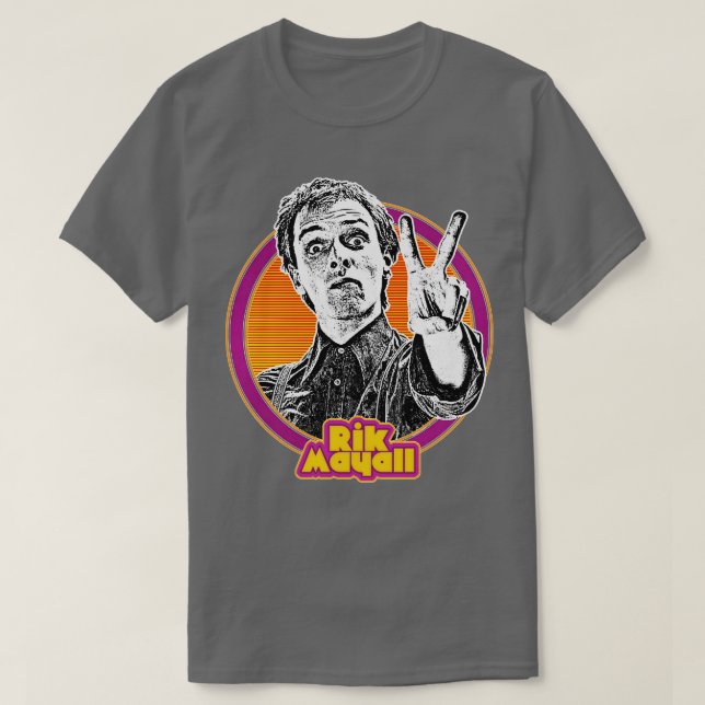 Camiseta Rik Mayall - Design do ventilador traseiro (Frente do Design)
