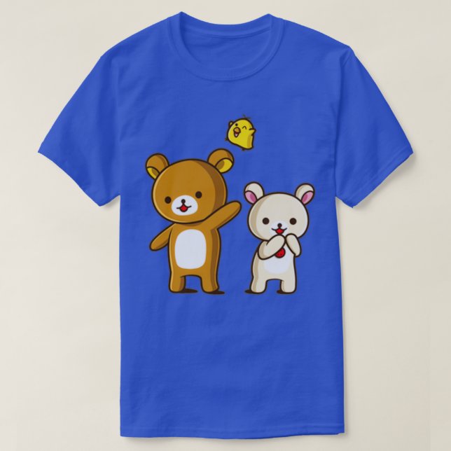 Camiseta Rilakkuma Korilakkuma e Kiiroitori (Frente do Design)