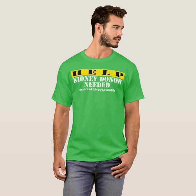Camiseta Rim da ajuda necessário - homens escuros (Frente Completa)
