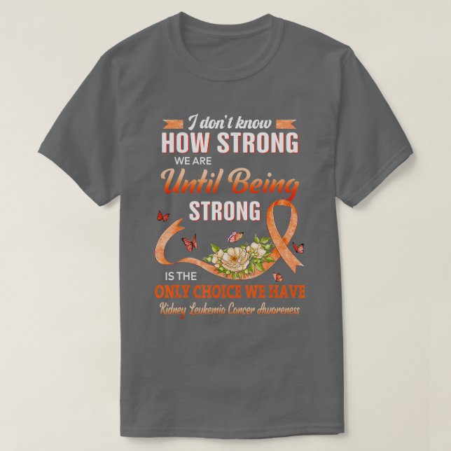 Camiseta Rim Sensibilização para o Cancer Laranja Forte (Frente do Design)