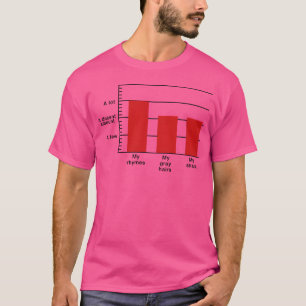 Camiseta Rimas para Gráfico de Barras de Cabelos Grisalhos