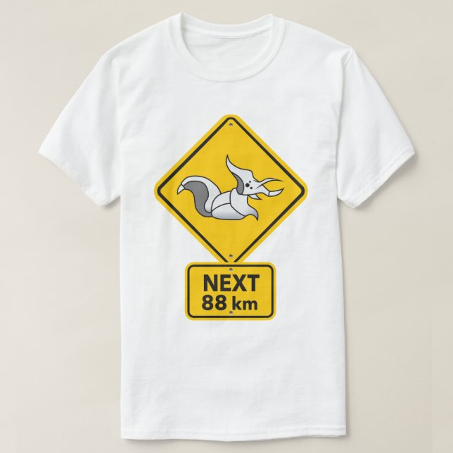 Camiseta Rimworld Megaspider Warning Road Sign funny meme i (Frente do Design)