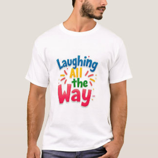 Camiseta Rindo até o fim - Design vibrante e divertida