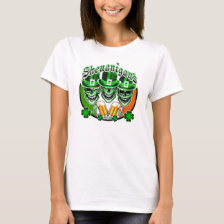 Camiseta Rindo das Skulls do Leprechaun Irlandês: Shenaniga