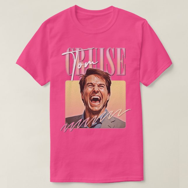 Camiseta Rindo Tom Cruise Fan Art Design (Frente do Design)