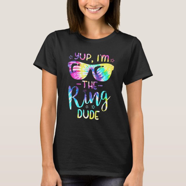 Camiseta Ring Bearer Wedding Boys Yup Eu sou o Ring Dude (Frente)