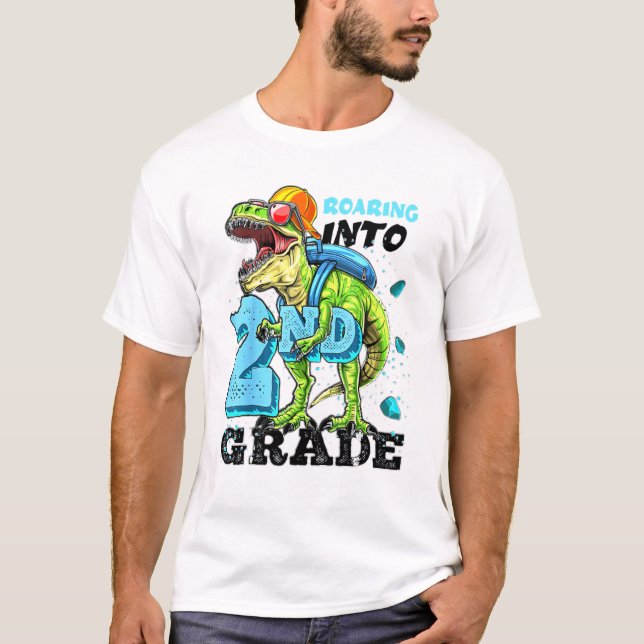 Camiseta Ring Em Boys T Rex Grau segundo (Frente)