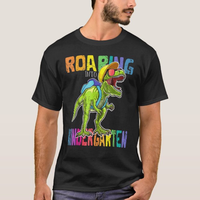 Camiseta Ring Jardim De Infância Dinossauro Rex De Volta À  (Frente)