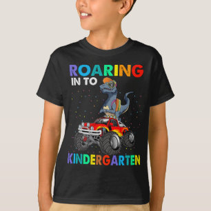 Camiseta Ring Kindergarten Dinossaur T Rex De Volta À Escol