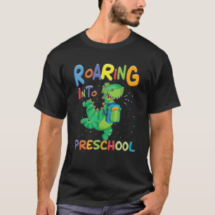 Camiseta Ring Na Pré-Escola Rex Dinossaur De Volta À Escola