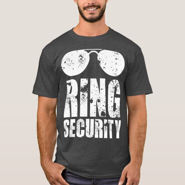 Camiseta Ring Security  Ring Bearer Boys Wedding Party (Frente)