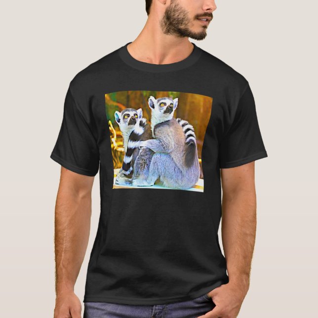 Camiseta Ring Tailed Lemur Da Ilha De Madagascar Il (Frente)