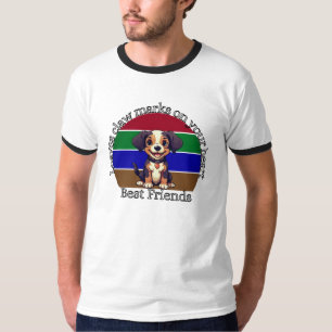 Camiseta Ringer Amante de Cachorro Melhor Amigo –