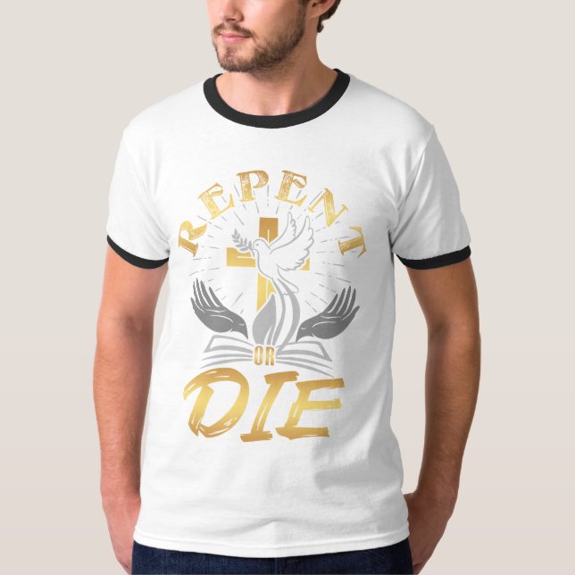 Camiseta Ringer Bíblico Masculina (Frente)